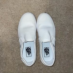 White slip on vans